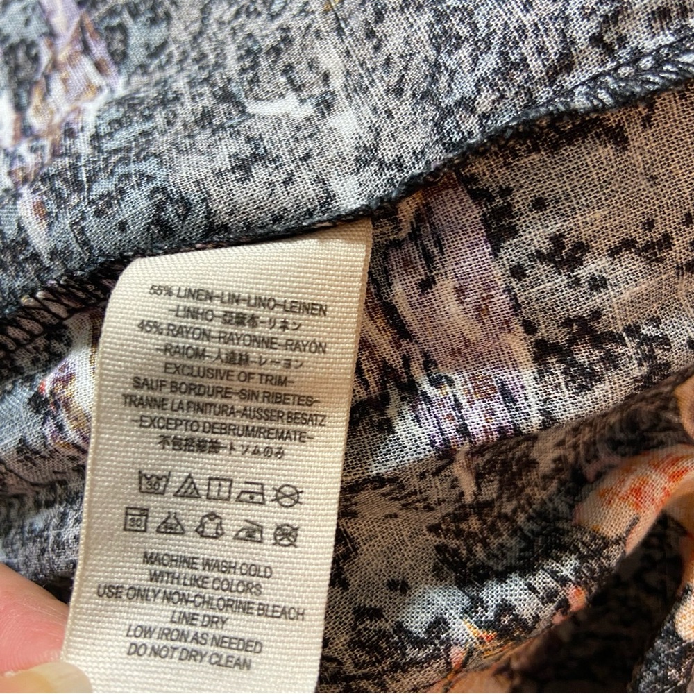 Free People Beach Party Paradise Flamingo Hawaiian Midi Sun Dress Linen Blend 0 - Picture 13 of 16